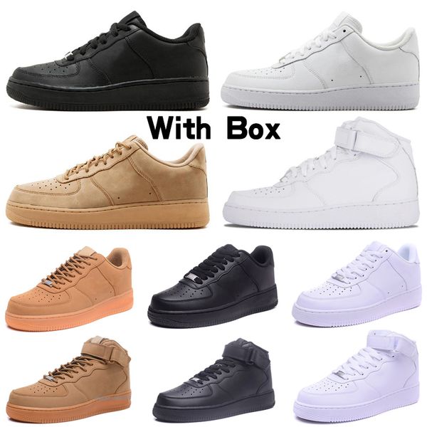 

classic 1 designer shoes low one mens womens leather casual shoes 07 white black flats sneakers size 36-45