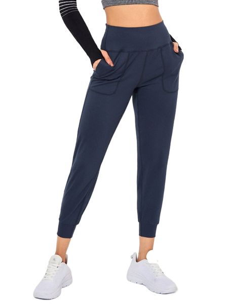 

breathable softness wide waistband sports pants n6wh#, Gray