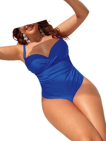 

plus ruched wrap cross push up one piece swimsuit n3yz#, White;black