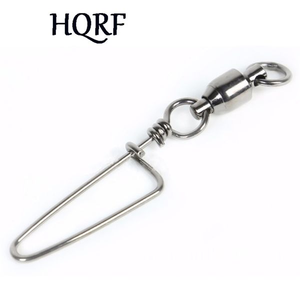 

50pcs/25pcs/bag fishing swivels snap rolling swivel connector ball bearing curve type pin stainless steel 220401