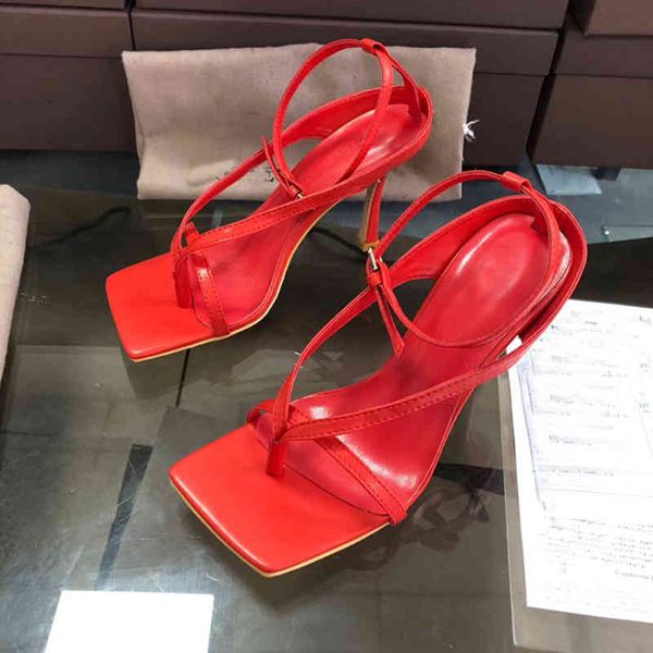 

sandals summer high heels square toe clip one-way buckle sandals fashion french roman women's shoes, Black