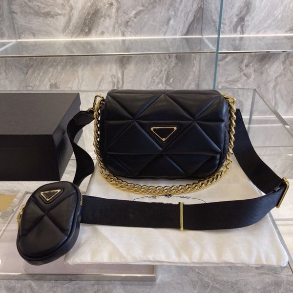 

80%2022 new luxury bags family three in one cloud armpit advanced feeling lingge leather chain oblique span postman bagwomen's fashion
