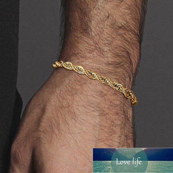 

twisted rope stainless steel bangle basic 2/3/4/5mm chain bracelets for men women,wrist christmas gifts jewelry,length adjustable, Black