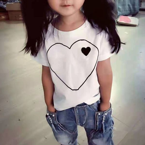 

childrens t-shirts summer kid t-shirt baseball short sleeve family clothing foaming printing with letters red heart round neck 100% cotton 8, Blue
