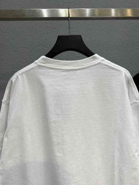 

ycib high version european and american fashion brand b paris sons simpson short sleeve t-shirt men's and women's loose high stree, White;black
