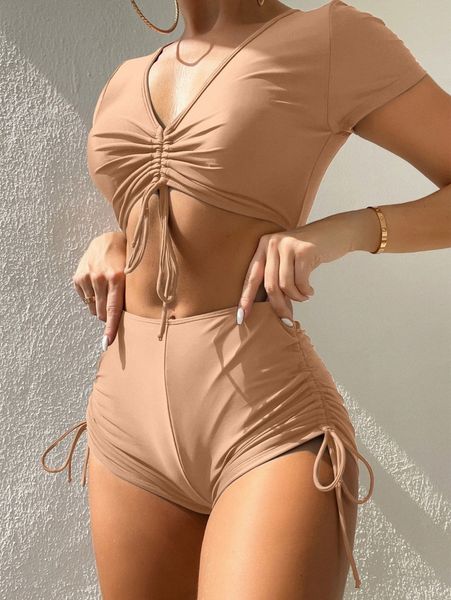 

drawstring bikini swimsuit z4an#, White;black