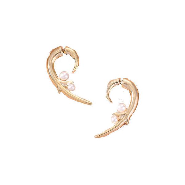 

charm new arrival women branches stud earrings nickel alloy imitation pearls all match personality fashion accessories 220707, Golden