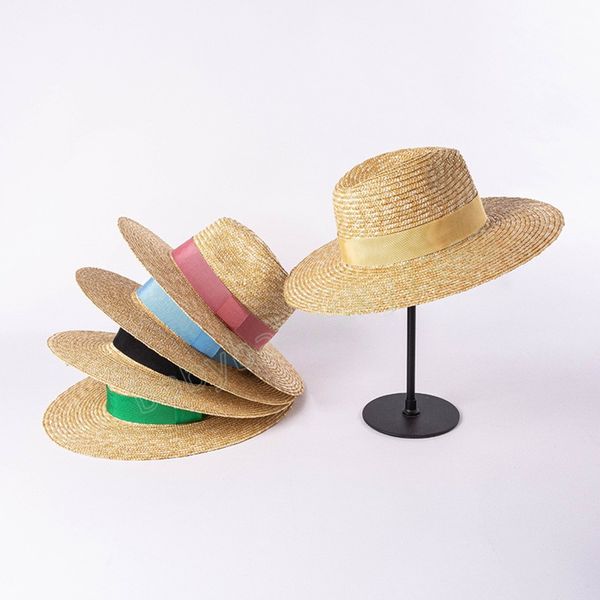 

classic straw hat for women summer big brim beach hats ladies holiday uv protection sun hats gift wholesale, Yellow