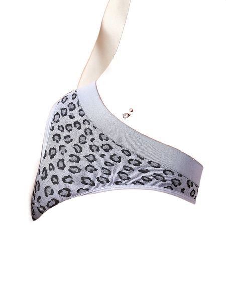 

leopard thong panty e3lq#, Black;red