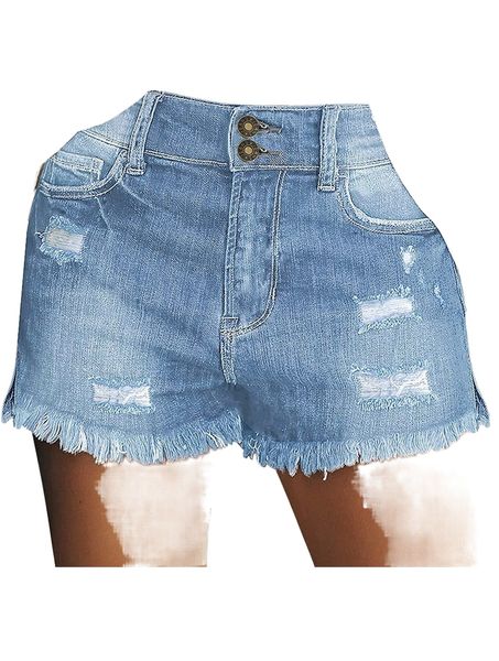 

women's high waisted jean shorts ripped stretchy casual summer denim shorts y6zo#, White;black