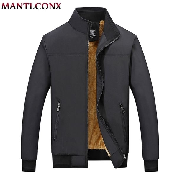

mantlconx winter jacket men brand casual mens jackets and coats thick men outwear jacket male clothing fleece thicken coats t200102, Black;brown