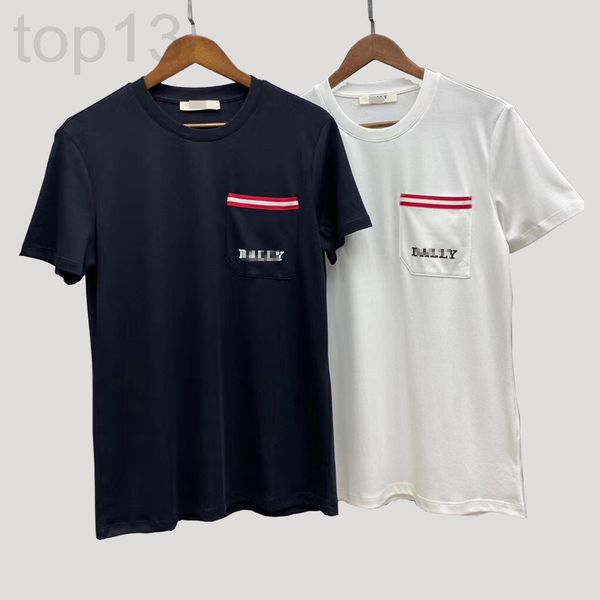 

women's t-shirt designer summer 20212 new bali small pocket classic short sleeve t-shirt men's and women's casual half fashio, White