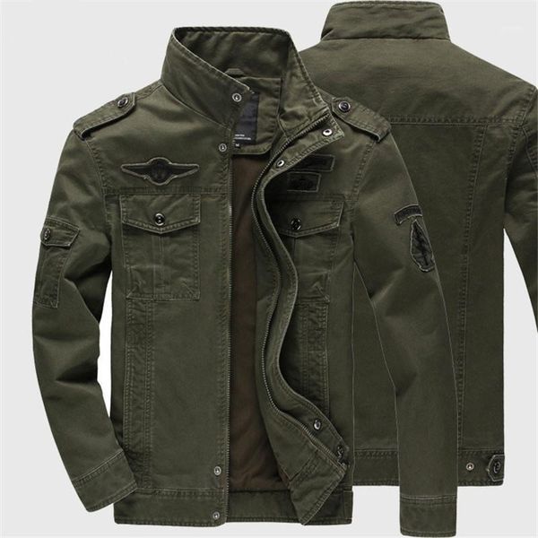 Piumino da uomo Parka 2022 Giacca militare Jeans da uomo Cappotto casual in cotone Plus Size 6XL Army Bomber Volo tattico Autunno Inverno Giacche cargo