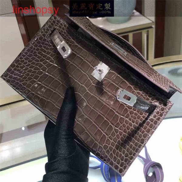

designer herme bags kely bags handmade crocodile skin mini generation female hand single sh