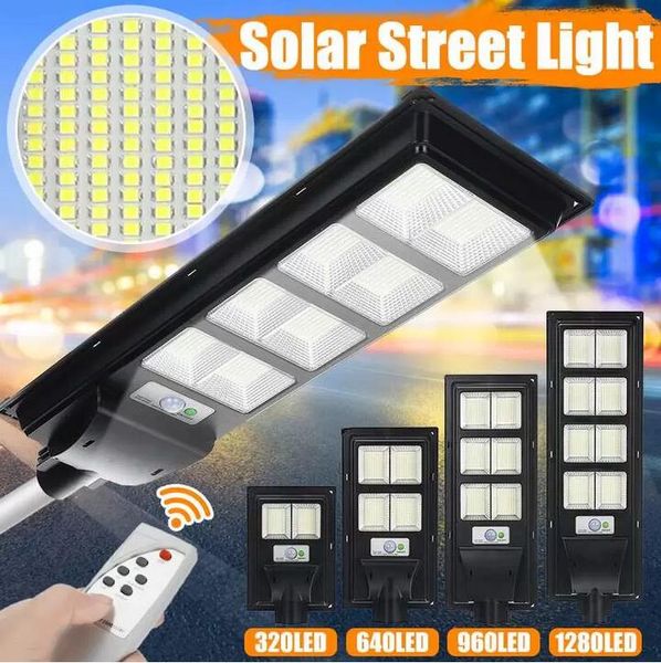 400W/800W/1200W/1600W IP65 LED Solar Lampe Straße Licht Super Helle Radar PIR bewegungs Sensor Outdoor Garten Sicherheit Wand Lampe