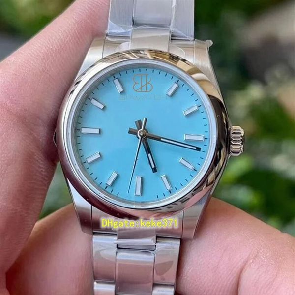 

8 colors ewf wristwatches lady watches 277200 31mm x11mm pink green yellow dial stainless eta 2232 movement mechanical automatic l220n, Slivery;golden