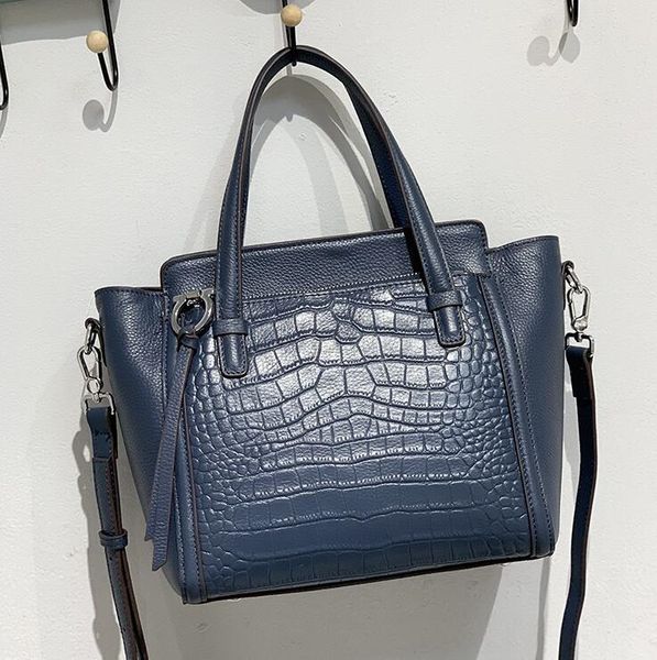 

blue purse fashion leather women high quality