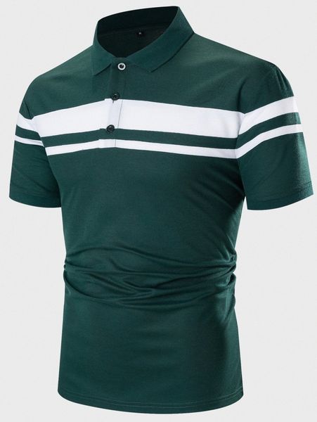 

men color block polo shirt 37xr#, White;black