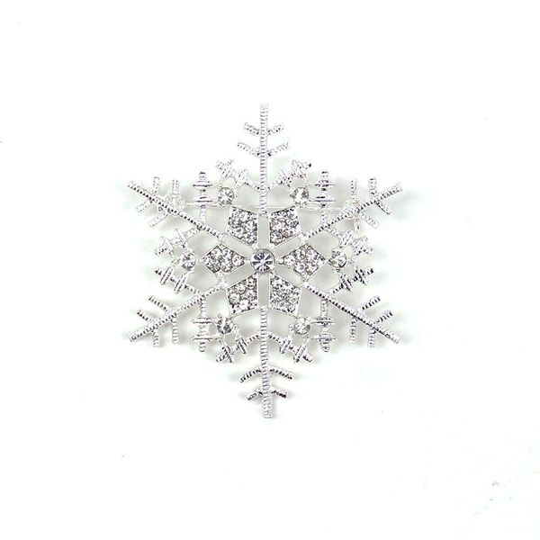 30 ПК/лот оптовой ценовой броши модный страт -хриплый дизайн рождественский дизайн белый снежинок для рождественского подарка/украшения