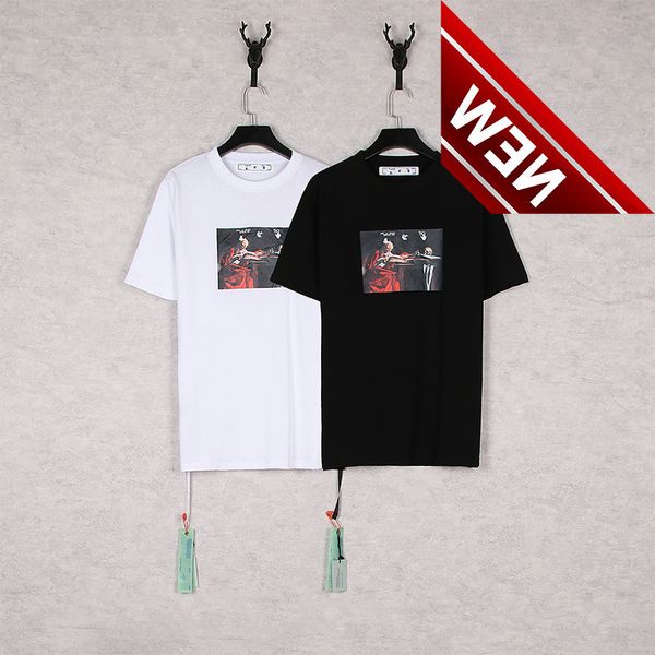 

50% off discount 2022 off now white summer new religious print series oversized short sleeve t-shirt, White;black