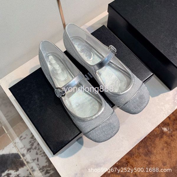 

dress shoes spring style small fragrance mary jane women's shoes flat bottomed round head single button color matching shallow mouth, Black