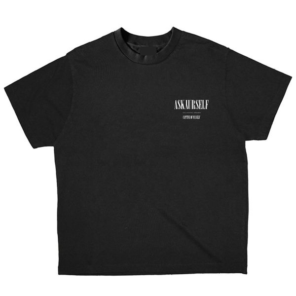 

summer trendy askyurself t-shirt men women casual t-shirts vintage style print short sleeve 210420, White;black