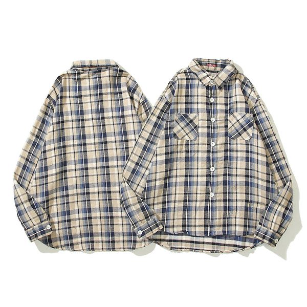 

men plaid shirts women plaid shirt flannel pocket blouse, White;black