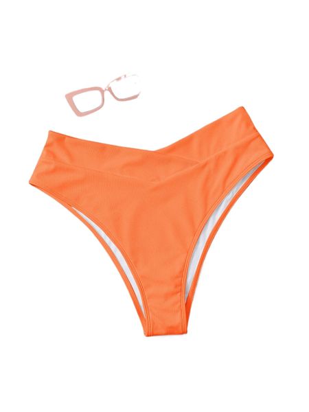 

plus plain rib bikini bottom 01uj#, Black