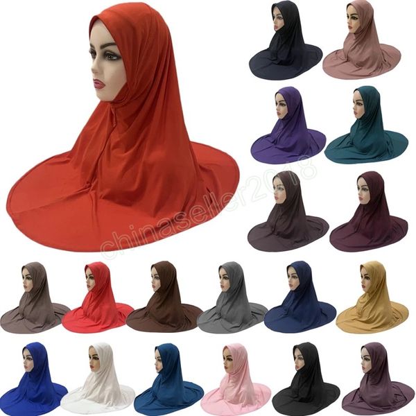 Ramadan Khimar Hijab Muslimische Frauen Lange Schal Overhead Hijabs Islamische Gebet Kleidung Arabische Volle Abdeckung Schal Wraps Kappe