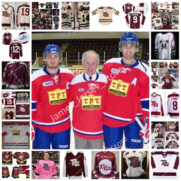 

2022 custom ohl peterborough petes stitched hockey jersey 24 artem guryev 23 jonathan melee 15 keegan mcmullen 23 mason mctavish 12 joshua k, Black;red