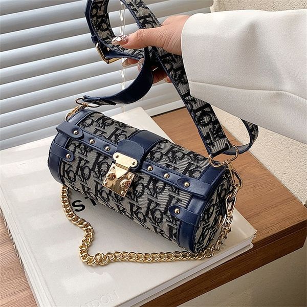 

french chain women's spring fashion messenger cylinder 50% off shop clearance