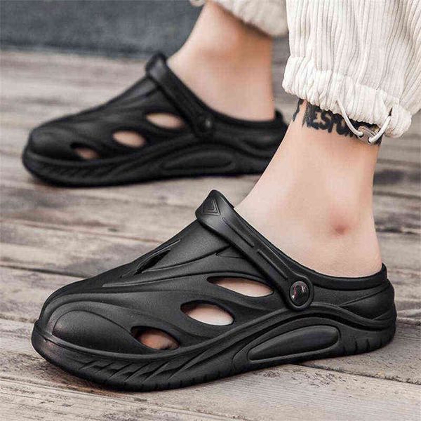 

sandals for men slippers hole shoe rubber clogs eva garden shoes black beach flat zapatos sandals