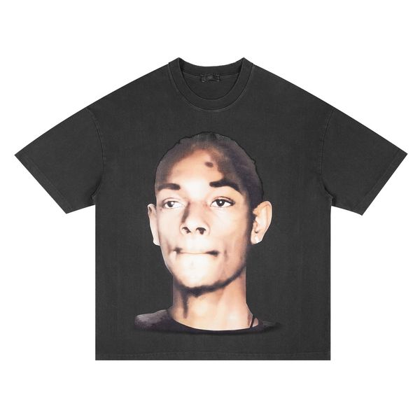 

summer men tees graphic print short sleeve hip hop cotton t-shirt, Black;brown