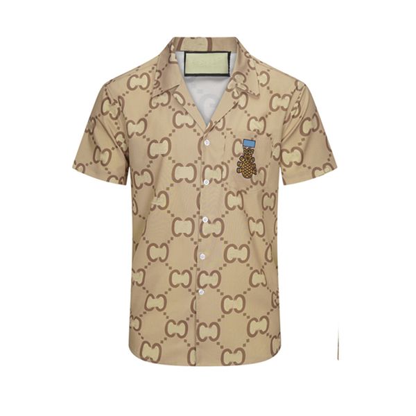 

designer shirts mens button up geometric print bowling dress shirt hawaii floral casual shirts men slim fit short sleeve variety, White;black