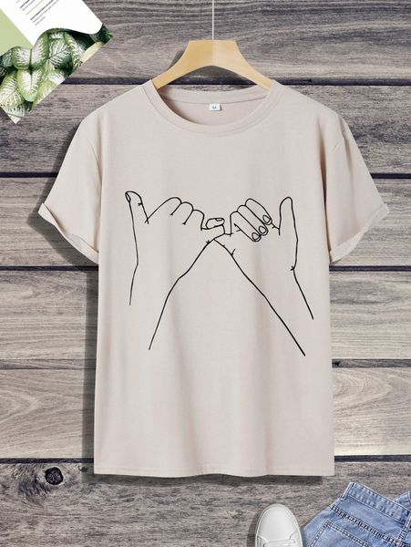 

men gesture print tee l4zn#, White;black