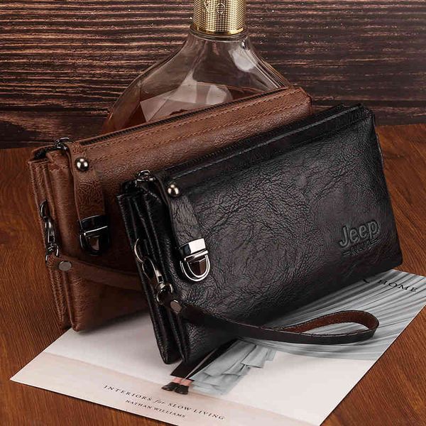 

handbags bags british leisure fashion men's handbag 2022 selling wallet medium long, Black;red
