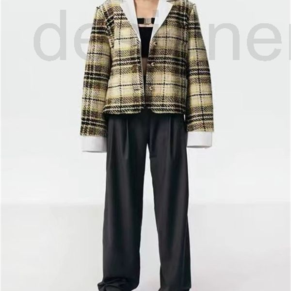 

women's trench coats designer shenzhen nanyou high-end european fake two small fragrant woolen jackets som7, Tan;black