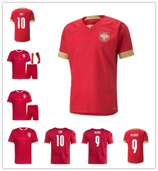 

2022 2023 world cup serbia soccer jerseys home red tadic vlahovic serbiea football shirt sergel milivojevic mitrovic kostic kolarov men kits, Black;yellow