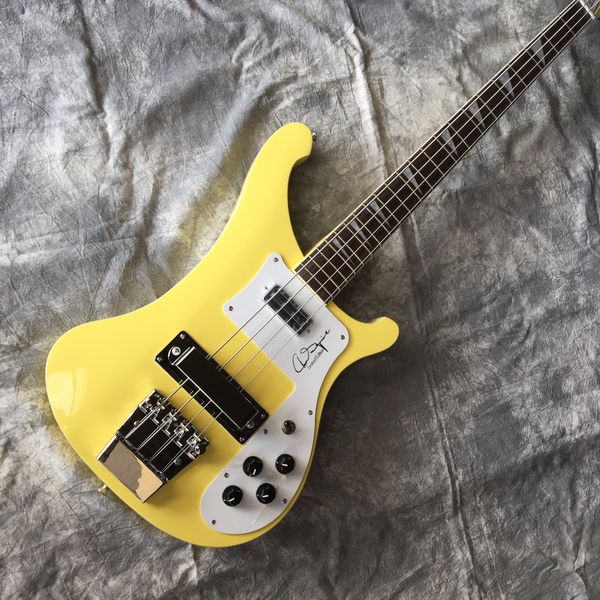 

4 strings electric bass guitar rosewood fingerboard yellow delivery