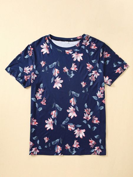 

men floral print tee s7jo#, White;black