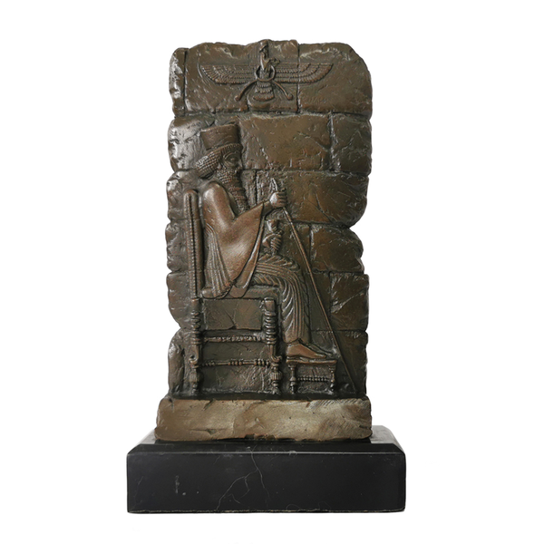 

bronze abstract sculpture zoroastrianism religion statue art living room decoration, Silver