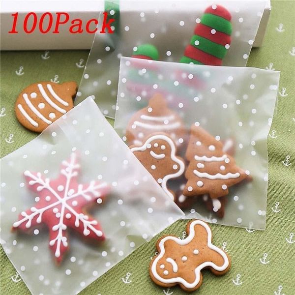 Confezione regalo 100 sacchetti per caramelle, biscotti, sacchetti autoadesivi per biscotti, sacchetti di cellophane per feste di compleanno, matrimoni, regalo