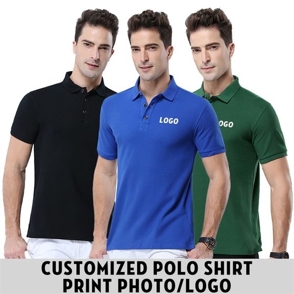 

12 colors men polo shirt women short sleeve polo shirts design custom own polos 100% cotton plus size s-3xl 220702, White;black