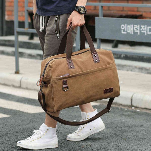 

duffel bags korean version of the bulk bag canvas hand tote 220626