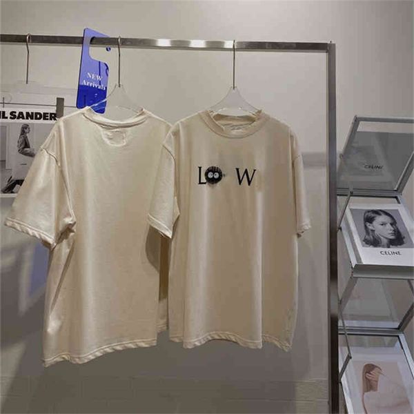 

2022 new special offer summer coal bobbin series dust spirit embroidery men's and women's t-shirt, White