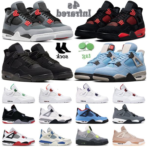

jordn0s discount 2022 4 4s jumpman basketball shoes for men women infrared fire red thunder black cat bred motosports university blue white