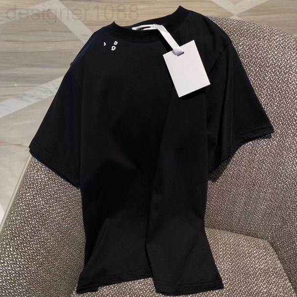 

women's t-shirt designer 22s summer new dr letter shoulder print comfortable and simple women's short sleeve age reduction casual, White