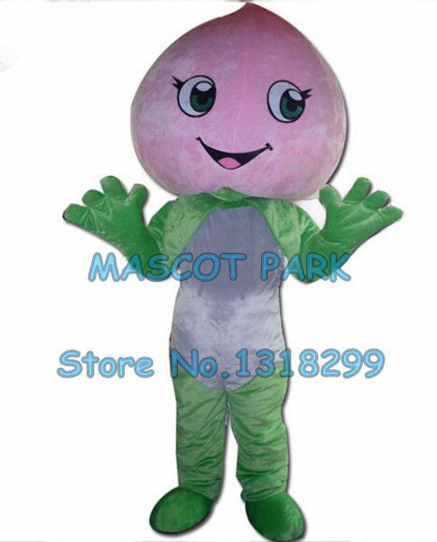 Mascot boneca traje de pêssego mascote traje fábrica atacado novo quente personalizado desenhos animados frescos pêssego frutas tema anime cosply trajes carnaval 287