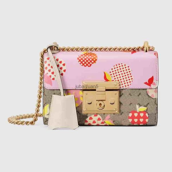 

padlock small double g shoulder bag women chain crossbody bag fashion handbags female famous designer canvas apple heart pattern purse 2colo