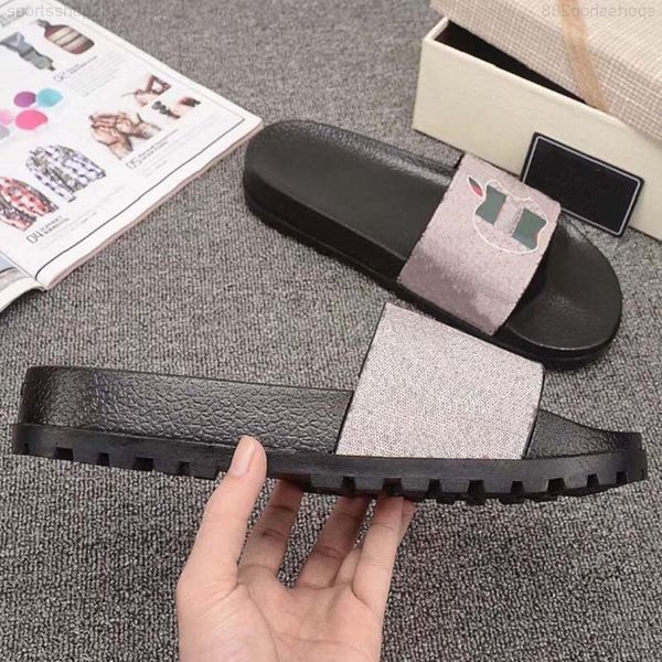 

pairs fashion slipper bottoms man striped rubber sandals non-slip summer for woman flip flops quality with box 35-45, Black